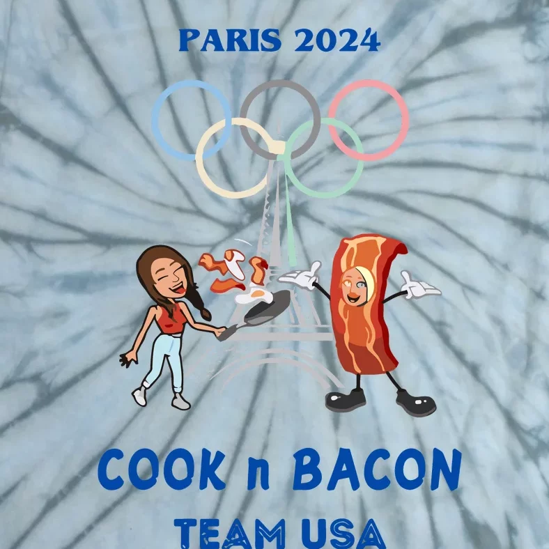 Limited Number1zie Paris 2024 Cook N Bacon Usa Tie-Dye T-Shirt