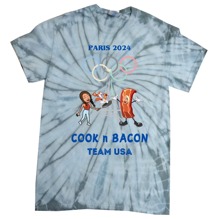 Limited Number1zie Paris 2024 Cook N Bacon Usa Tie-Dye T-Shirt