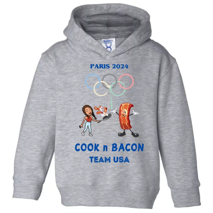 Limited Number1zie Paris 2024 Cook N Bacon Usa Toddler Hoodie