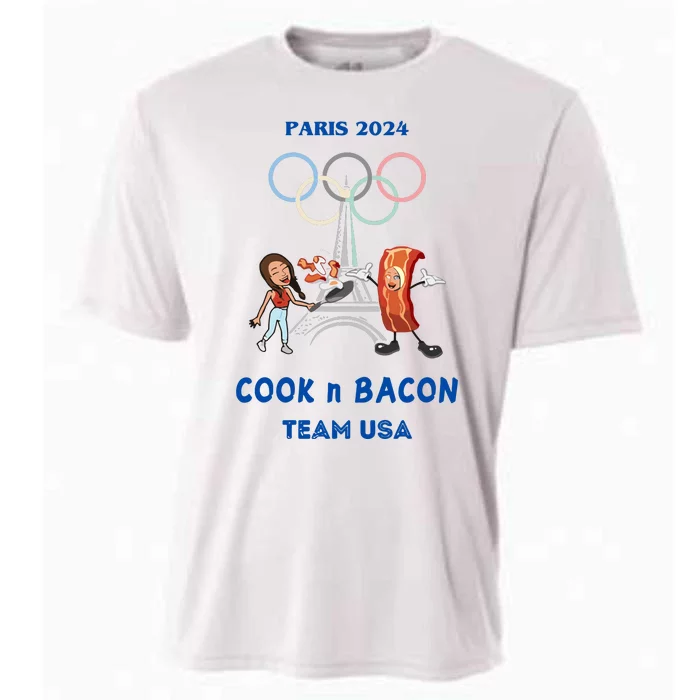 Limited Number1zie Paris 2024 Cook N Bacon Usa Cooling Performance Crew T-Shirt