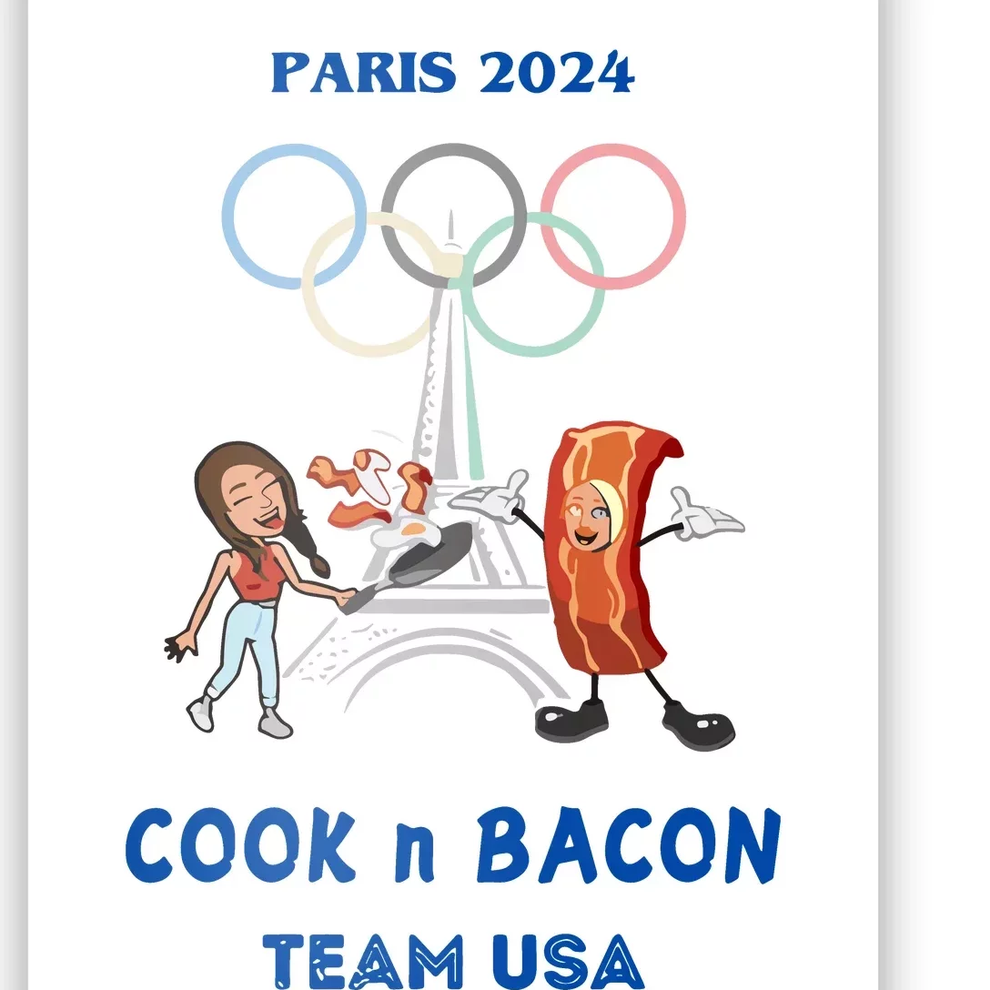 Limited Number1zie Paris 2024 Cook N Bacon Usa Poster