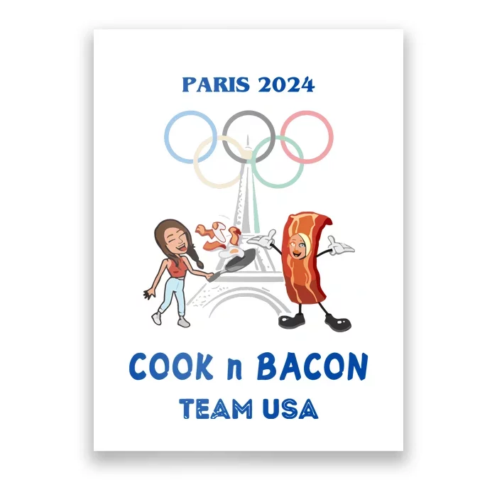 Limited Number1zie Paris 2024 Cook N Bacon Usa Poster