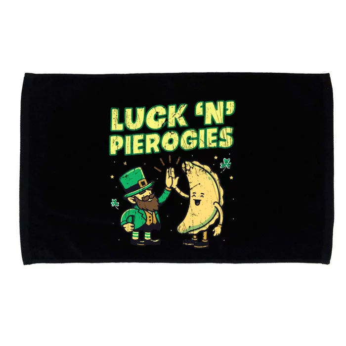 Luck N Pierogies Funny Polish Irish St Patricks Day Polska Microfiber Hand Towel