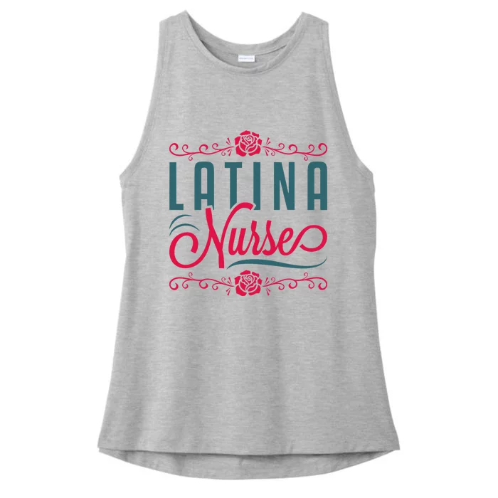 Latina Nurse RN LPN Practitioner Latinx Hispanic Ladies Tri-Blend Wicking Tank