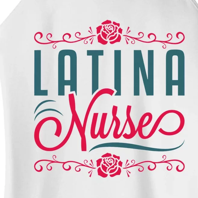 Latina Nurse RN LPN Practitioner Latinx Hispanic Women’s Perfect Tri Rocker Tank