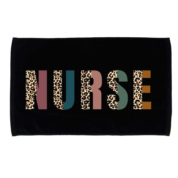 Leopard Nurse Rn Lpn For Registered Nurse Tee Nurses Day Gift Microfiber Hand Towel