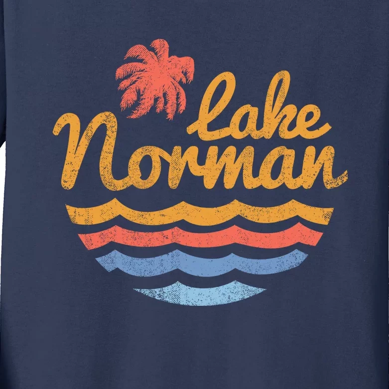 Lake Norman Retro Logo Kids Long Sleeve Shirt