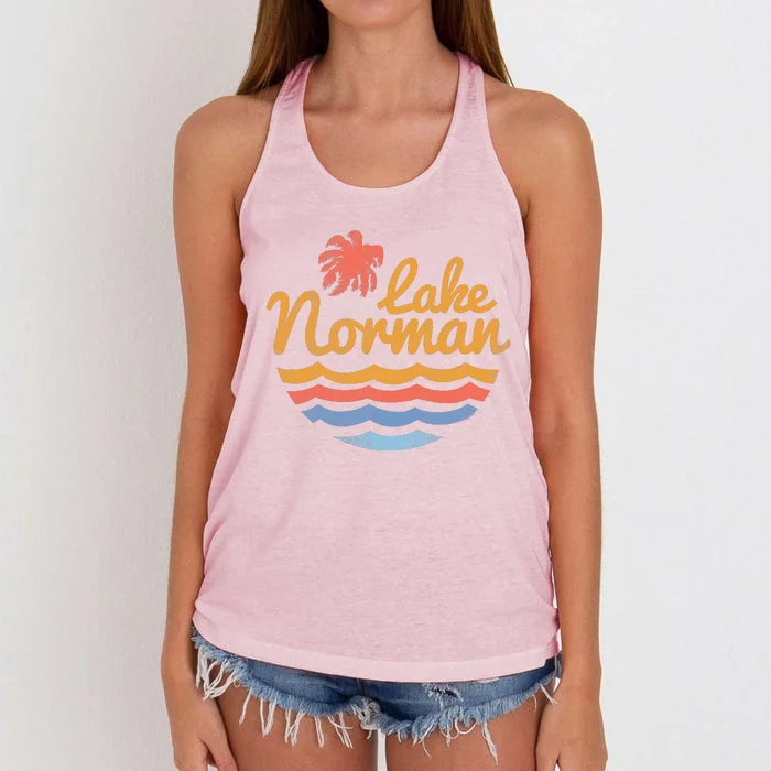 Lake Norman Retro Logo Women's Knotted Racerback Tank