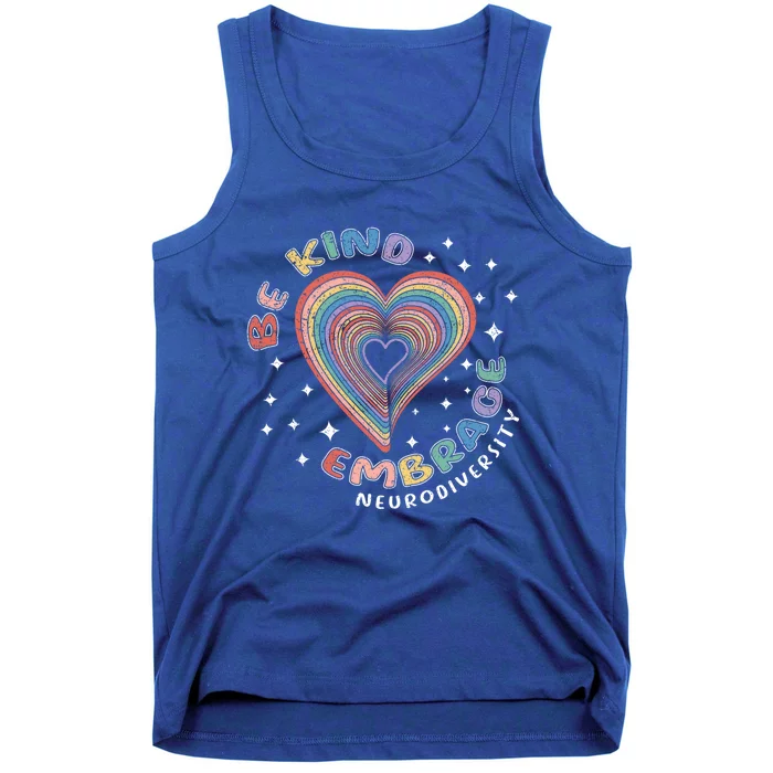 Love Neurodiversity Rainbow Kind Embrace Autism Awareness Gift Tank Top