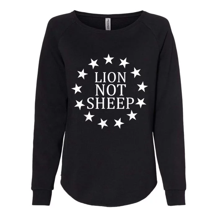 Lion Not Sheep Womens California Wash Sweatshirt