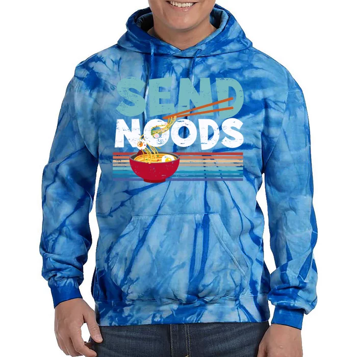 Love Noods Send Noodles Joke Ra Fan Gift Funny Gift Tie Dye Hoodie