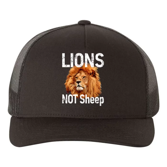 LIONS Not SHEEP, Antiliberal Yupoong Adult 5-Panel Trucker Hat