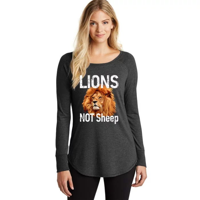 LIONS Not SHEEP, Antiliberal Women's Perfect Tri Tunic Long Sleeve Shirt