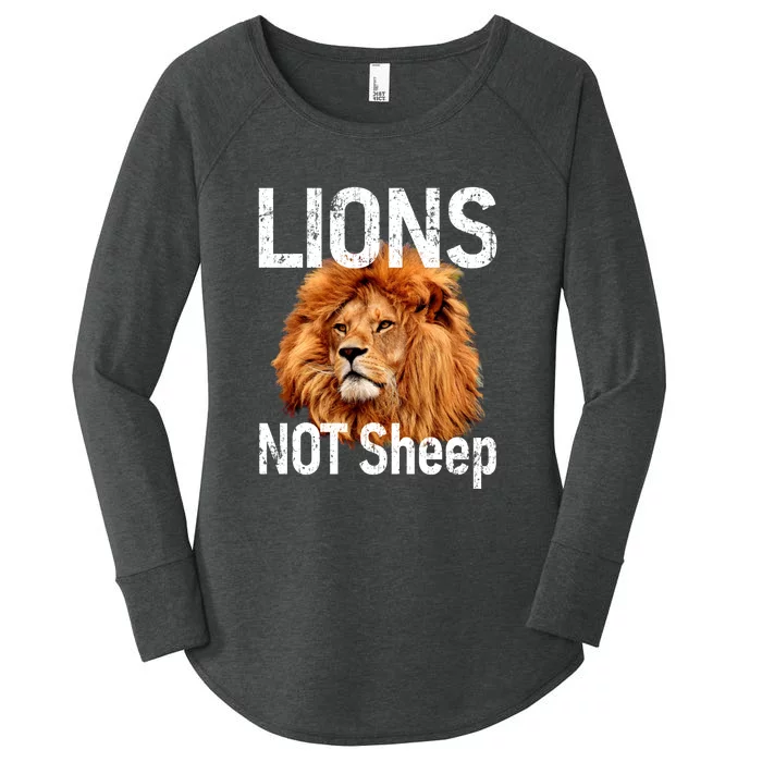 LIONS Not SHEEP, Antiliberal Women's Perfect Tri Tunic Long Sleeve Shirt