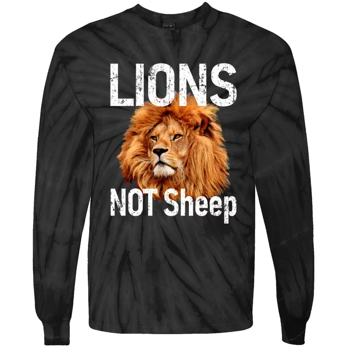 LIONS Not SHEEP, Antiliberal Tie-Dye Long Sleeve Shirt