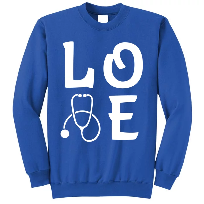 Love Nurse Stethoscope Cute Nursing School Gift Sweatshirt