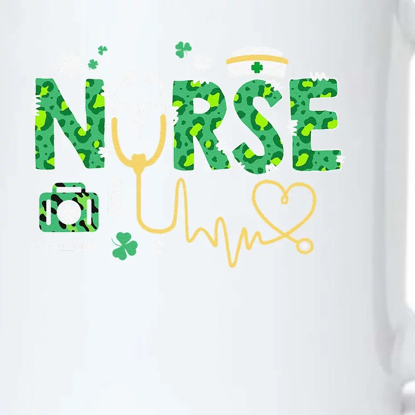 Leopard Nurse Stethoscope Scrub St Patricks Day Irish Nurses Black Color Changing Mug