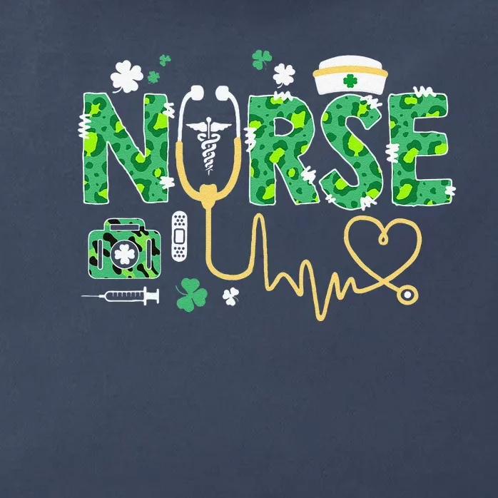 Leopard Nurse Stethoscope Scrub St Patricks Day Irish Nurses Zip Tote Bag