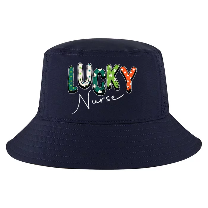 Lucky Nurse St Patricks Day Cool Shamrock Irish RN Gifts Cool Comfort Performance Bucket Hat