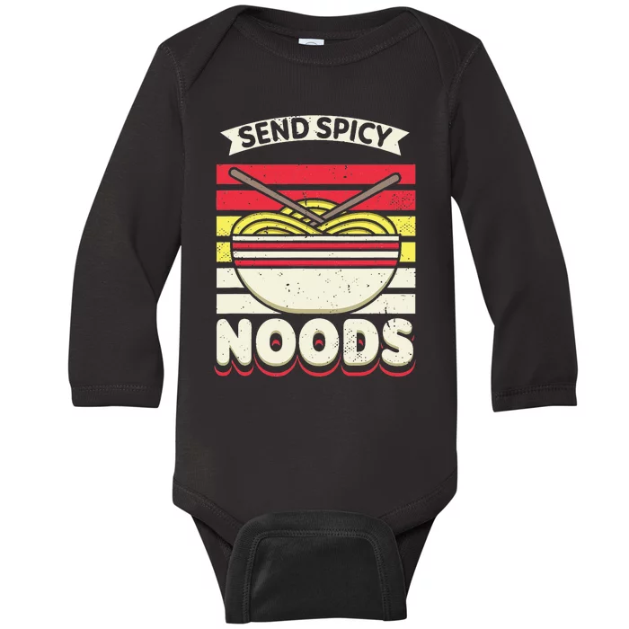 Love Noods Send Noodles Joke Ra Fan Baby Long Sleeve Bodysuit