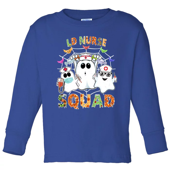 Ld Nurse Squad Boo Halloween Matching Gift Toddler Long Sleeve Shirt