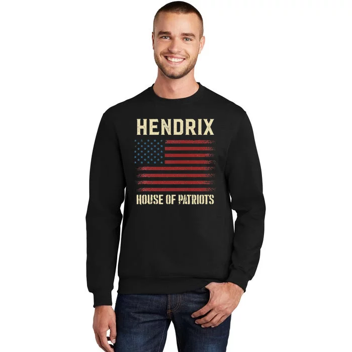 Last Name Surname American Flag Family Tall Sweatshirt