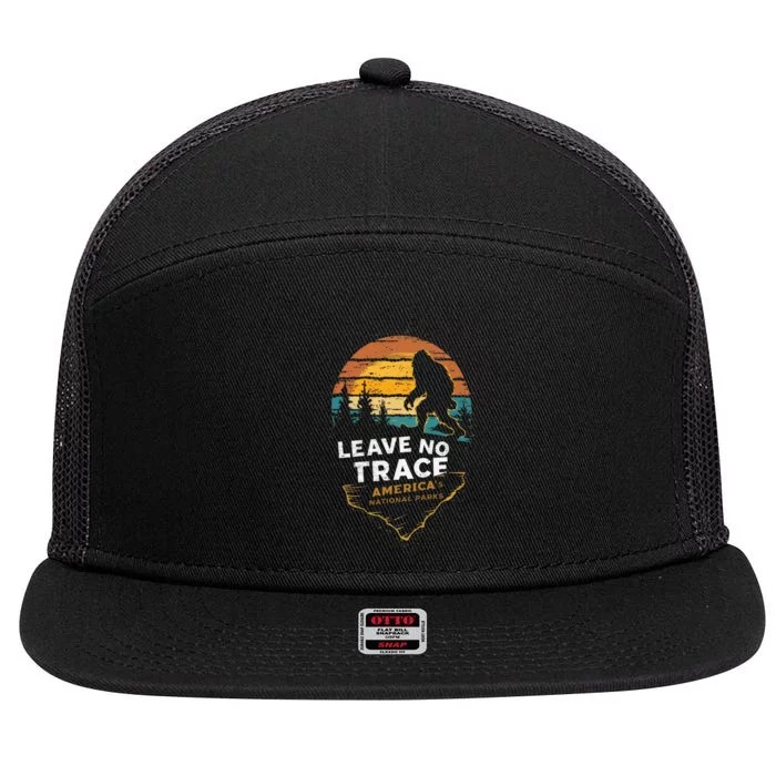 Leave No Trace AmericaS National Parks 7 Panel Mesh Trucker Snapback Hat