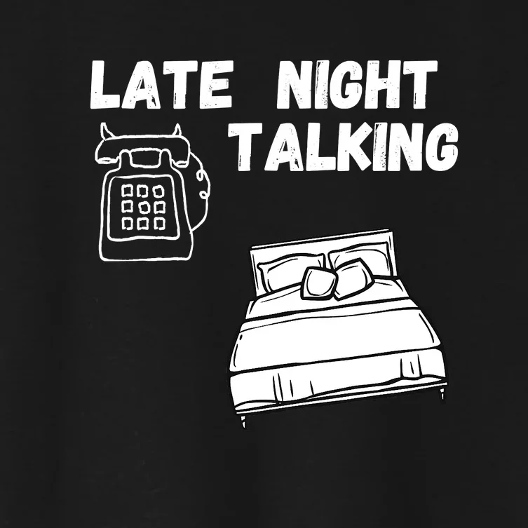 Late Night Talking Women's Crop Top Tee