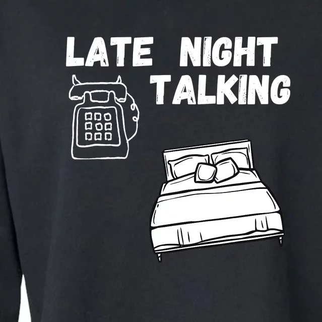 Late Night Talking Cropped Pullover Crew