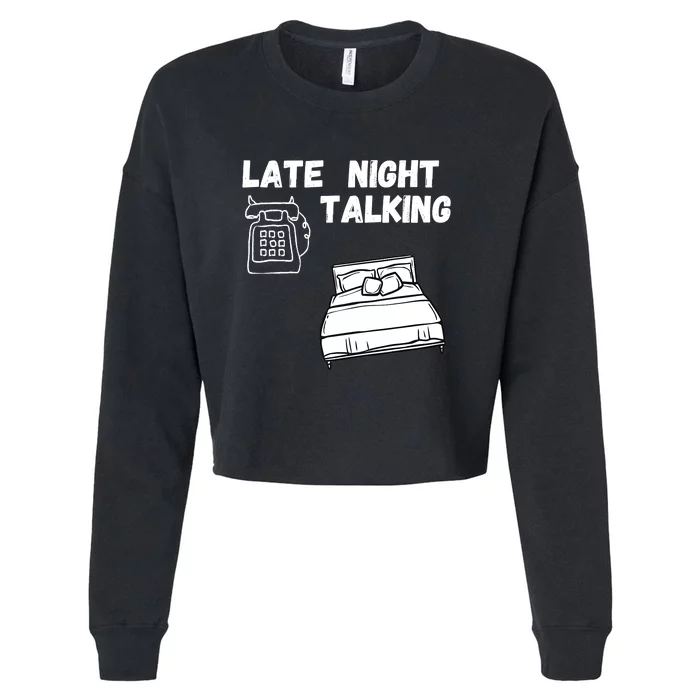 Late Night Talking Cropped Pullover Crew