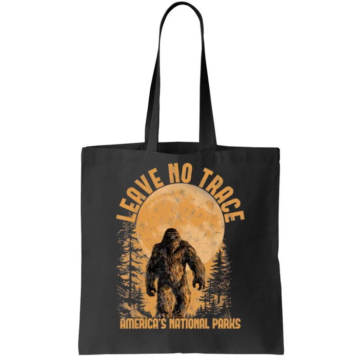 Leave No Trace America National Parks Funny Big Foot Tote Bag