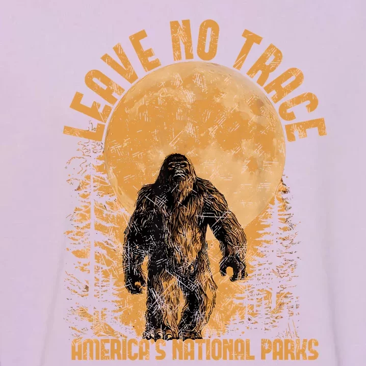 Leave No Trace America National Parks Funny Big Foot Garment-Dyed Sweatshirt