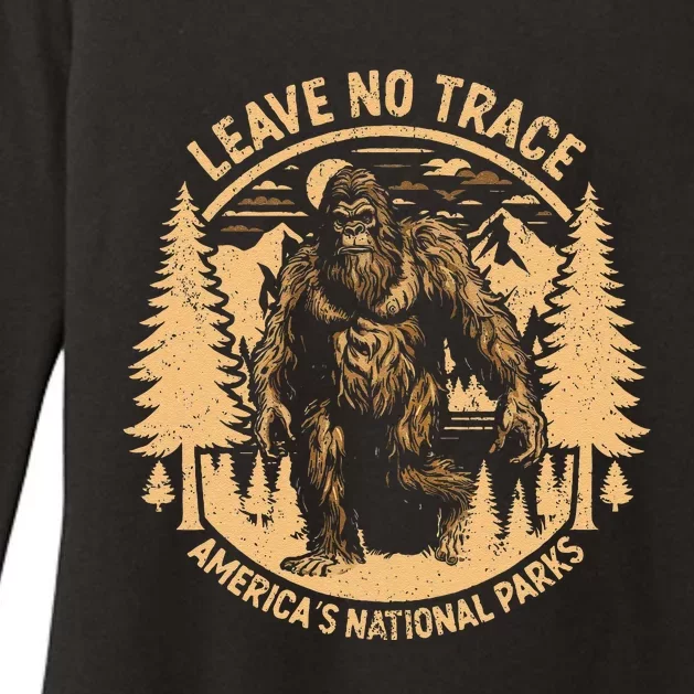 Leave No Trace Big Foot America National Parks Womens CVC Long Sleeve Shirt