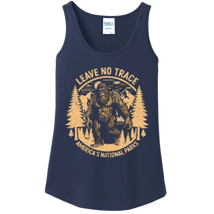 Leave No Trace Big Foot America National Parks Ladies Essential Tank