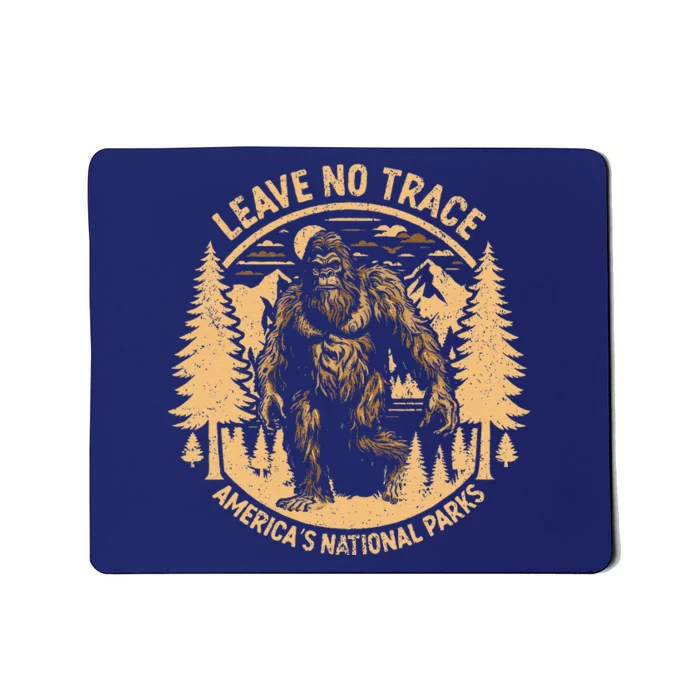 Leave No Trace Big Foot America National Parks Mousepad