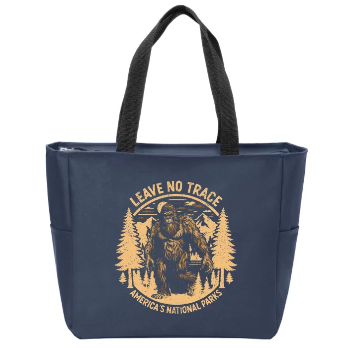 Leave No Trace Big Foot America National Parks Zip Tote Bag