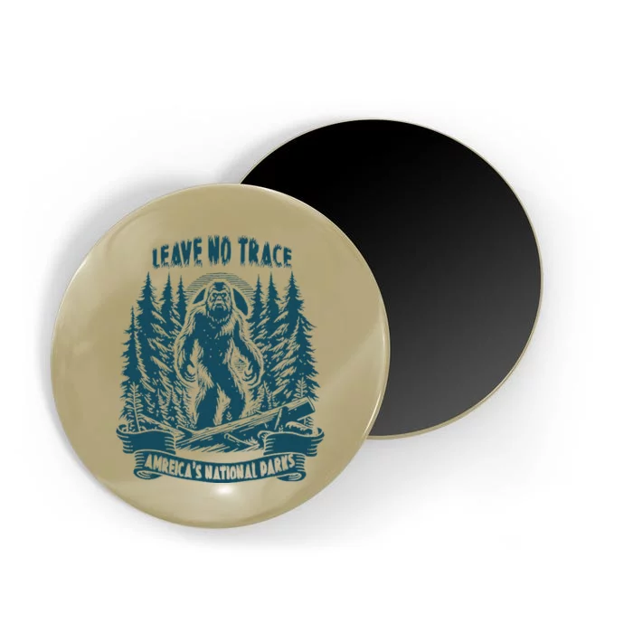 Leave No Trace America National Parks Funny Big Foot Magnet