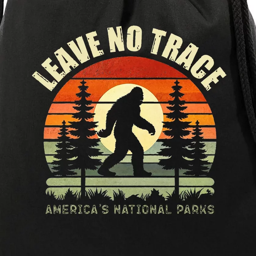 Leave No Trace Bigfoot Hiking And Camping Drawstring Bag