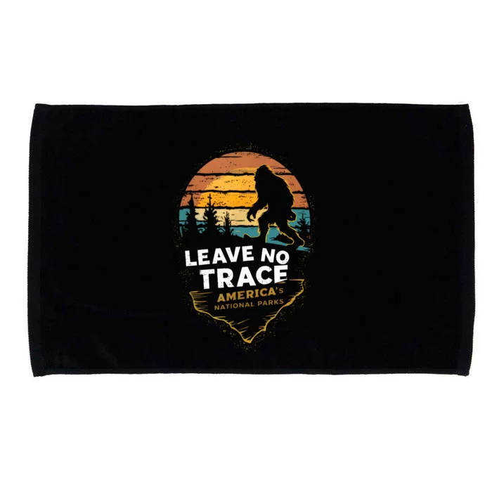 Leave No Trace America National Parks Funny Bigfoot Microfiber Hand Towel