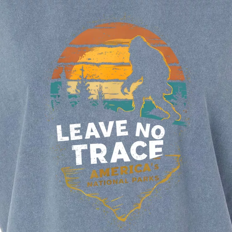 Leave No Trace America National Parks Funny Bigfoot Garment-Dyed Women's Muscle Tee