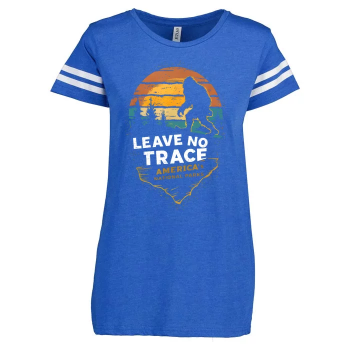 Leave No Trace America National Parks Funny Bigfoot Enza Ladies Jersey Football T-Shirt