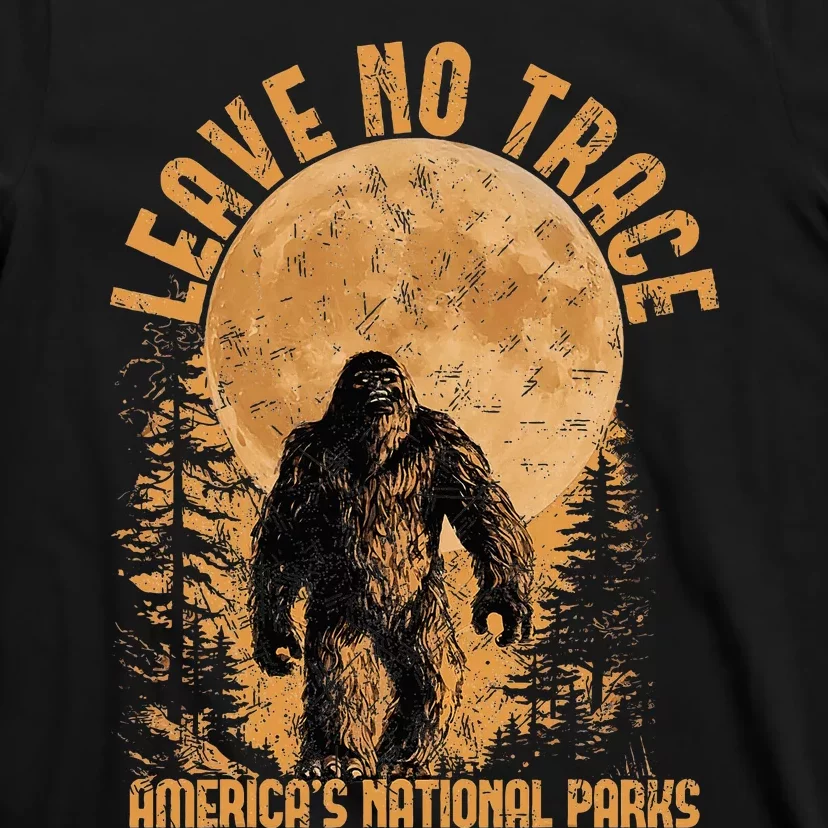 Leave No Trace America National Parks Funny Big Foot T-Shirt