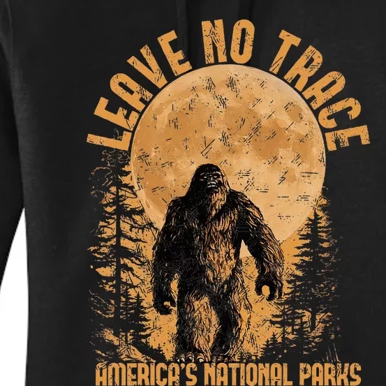 Leave No Trace America National Parks Funny Big Foot Women's Pullover Hoodie