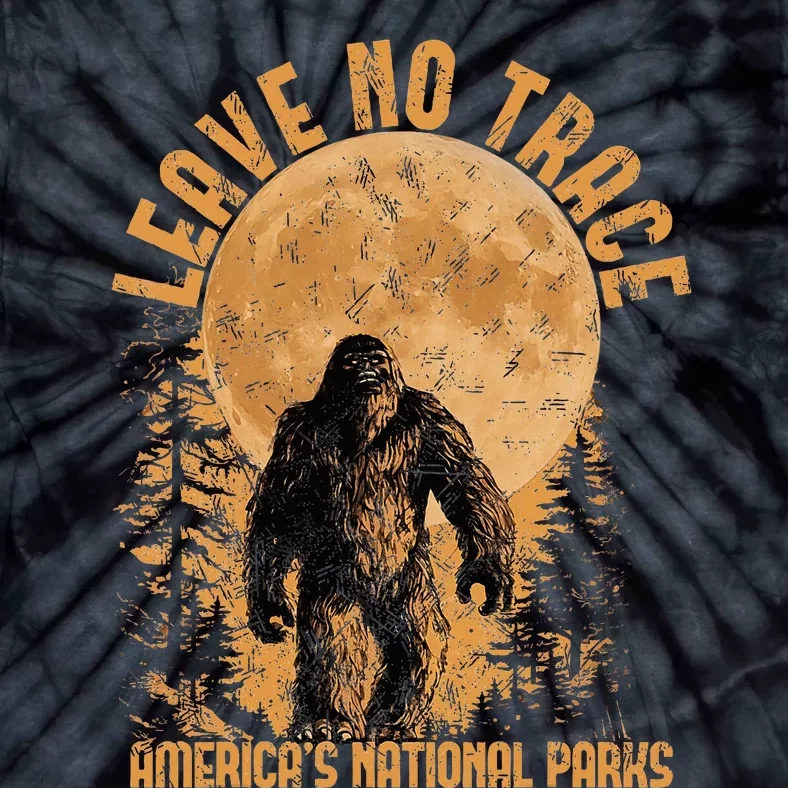 Leave No Trace America National Parks Funny Big Foot Tie-Dye T-Shirt