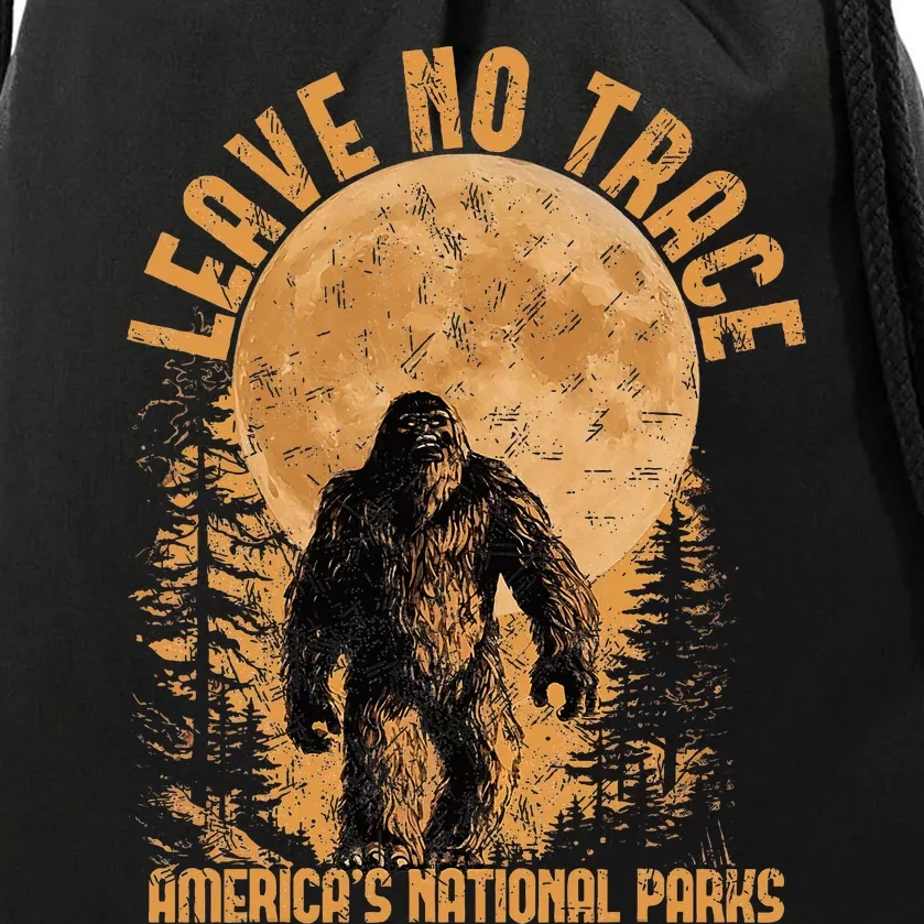 Leave No Trace America National Parks Funny Big Foot Drawstring Bag