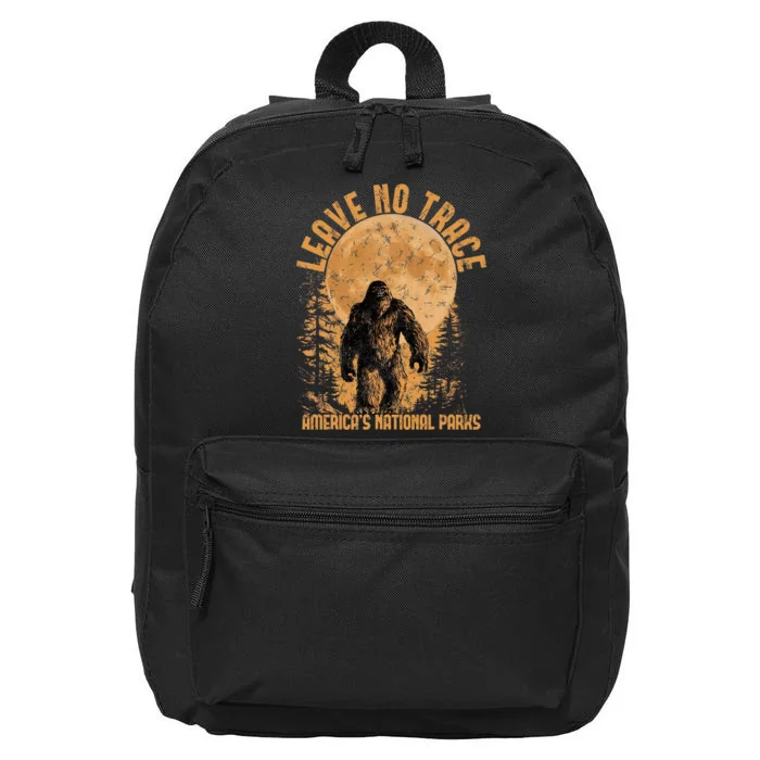 Leave No Trace America National Parks Funny Big Foot 16 in Basic Backpack