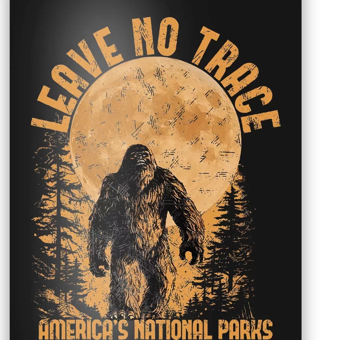 Leave No Trace America National Parks Funny Big Foot Poster