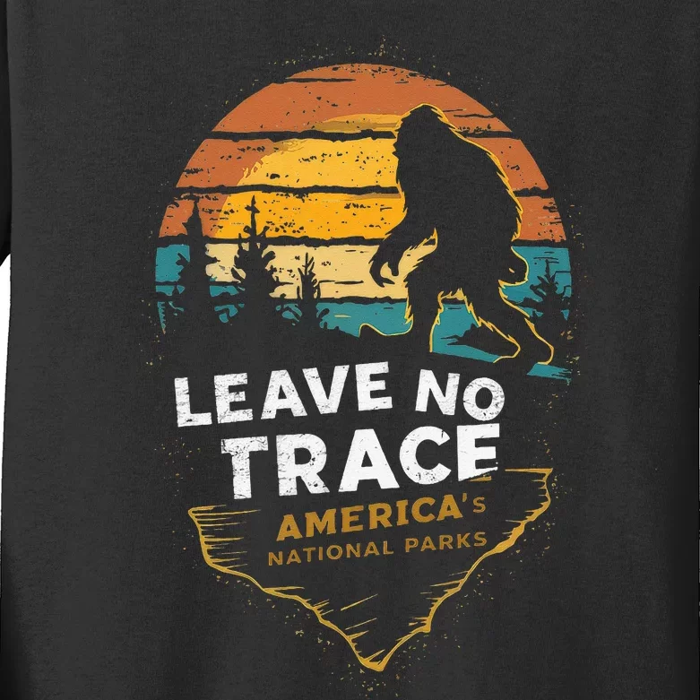 Leave No Trace AmericaS National Parks Kids Long Sleeve Shirt