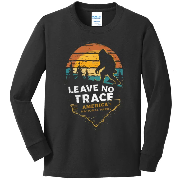 Leave No Trace AmericaS National Parks Kids Long Sleeve Shirt