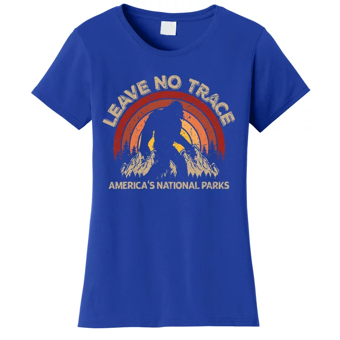 Leave No Trace America National Parks No Trace Bigfoot Women's T-Shirt